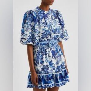 Farm Rio Sz S - Sweet Rio Puff Sleeve Mini Dress